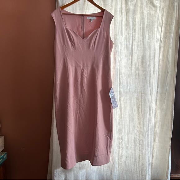 Dress The Population Elle Sheath Dress Sweetheart Neckline Pink NEW Size XL - Picture 2 of 6